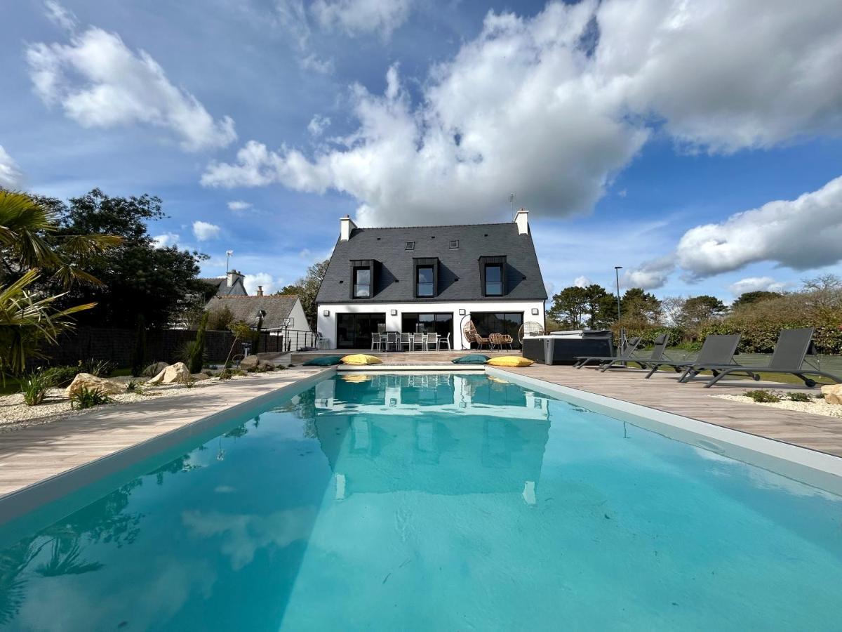 Superbe Villa Tout Confort Avec Piscine Chauffee Er Couverte Et Spa A 2 Pas De La Plage Fouesnant Buitenkant foto