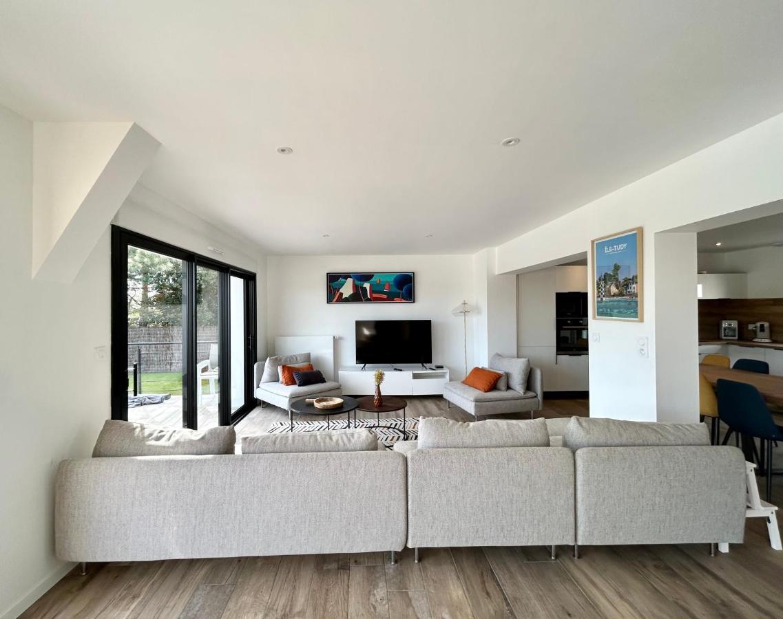 Superbe Villa Tout Confort Avec Piscine Chauffee Er Couverte Et Spa A 2 Pas De La Plage Fouesnant Buitenkant foto