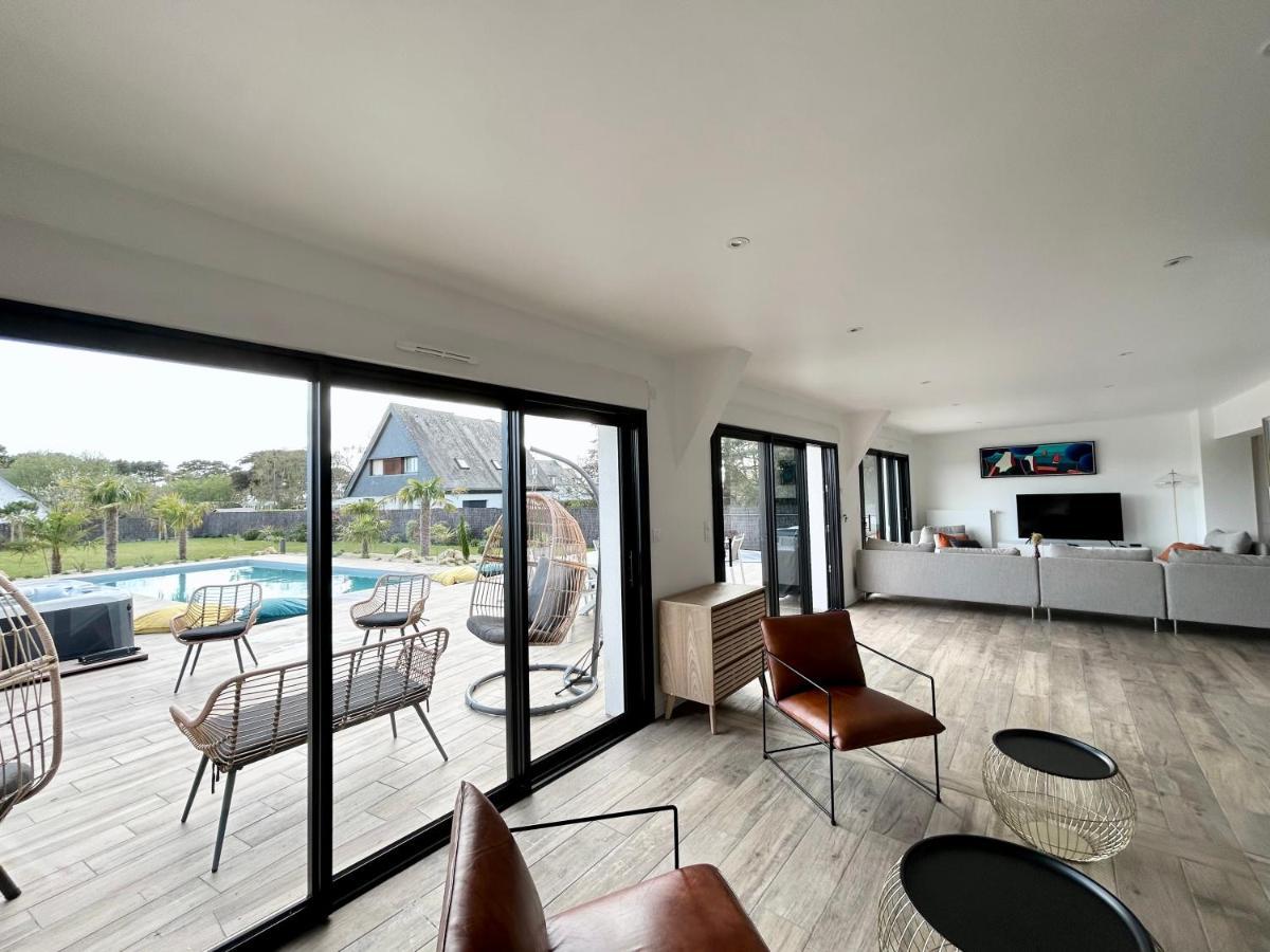 Superbe Villa Tout Confort Avec Piscine Chauffee Er Couverte Et Spa A 2 Pas De La Plage Fouesnant Buitenkant foto