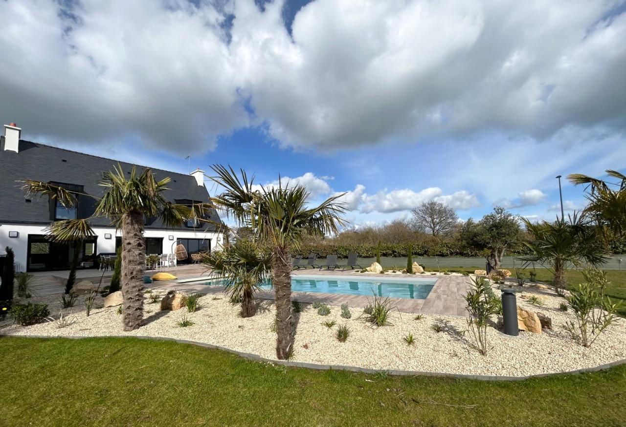 Superbe Villa Tout Confort Avec Piscine Chauffee Er Couverte Et Spa A 2 Pas De La Plage Fouesnant Buitenkant foto