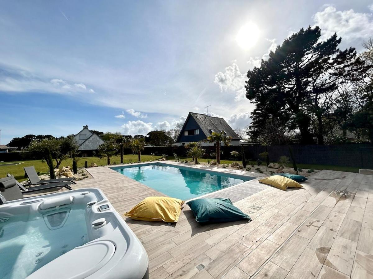 Superbe Villa Tout Confort Avec Piscine Chauffee Er Couverte Et Spa A 2 Pas De La Plage Fouesnant Buitenkant foto