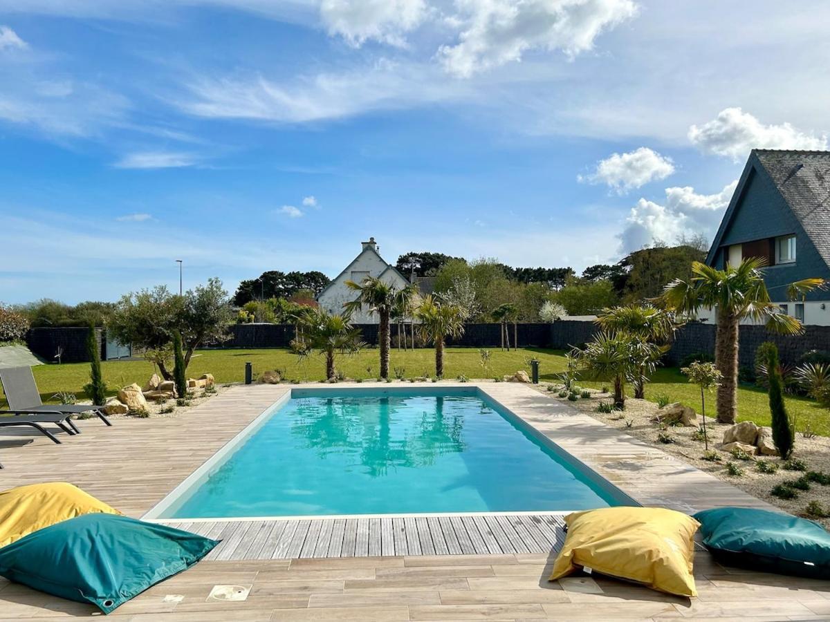 Superbe Villa Tout Confort Avec Piscine Chauffee Er Couverte Et Spa A 2 Pas De La Plage Fouesnant Buitenkant foto