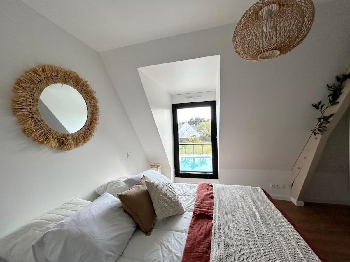 Superbe Villa Tout Confort Avec Piscine Chauffee Er Couverte Et Spa A 2 Pas De La Plage Fouesnant Buitenkant foto