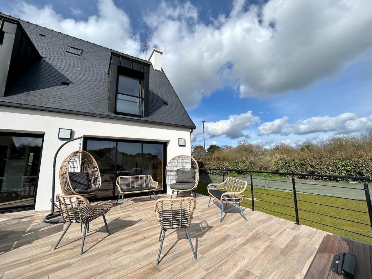 Superbe Villa Tout Confort Avec Piscine Chauffee Er Couverte Et Spa A 2 Pas De La Plage Fouesnant Buitenkant foto